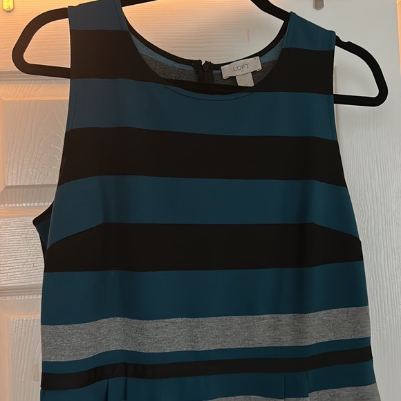 Loft Multi-stripe Sheath Dress Size 10 NWOT - Picture 5 of 6